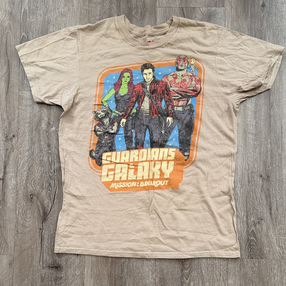 Disney Guardians of the Galaxy Tan Graphic Tee